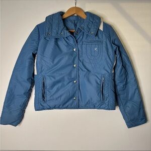 Women's Blue Quilted Ski Jacket